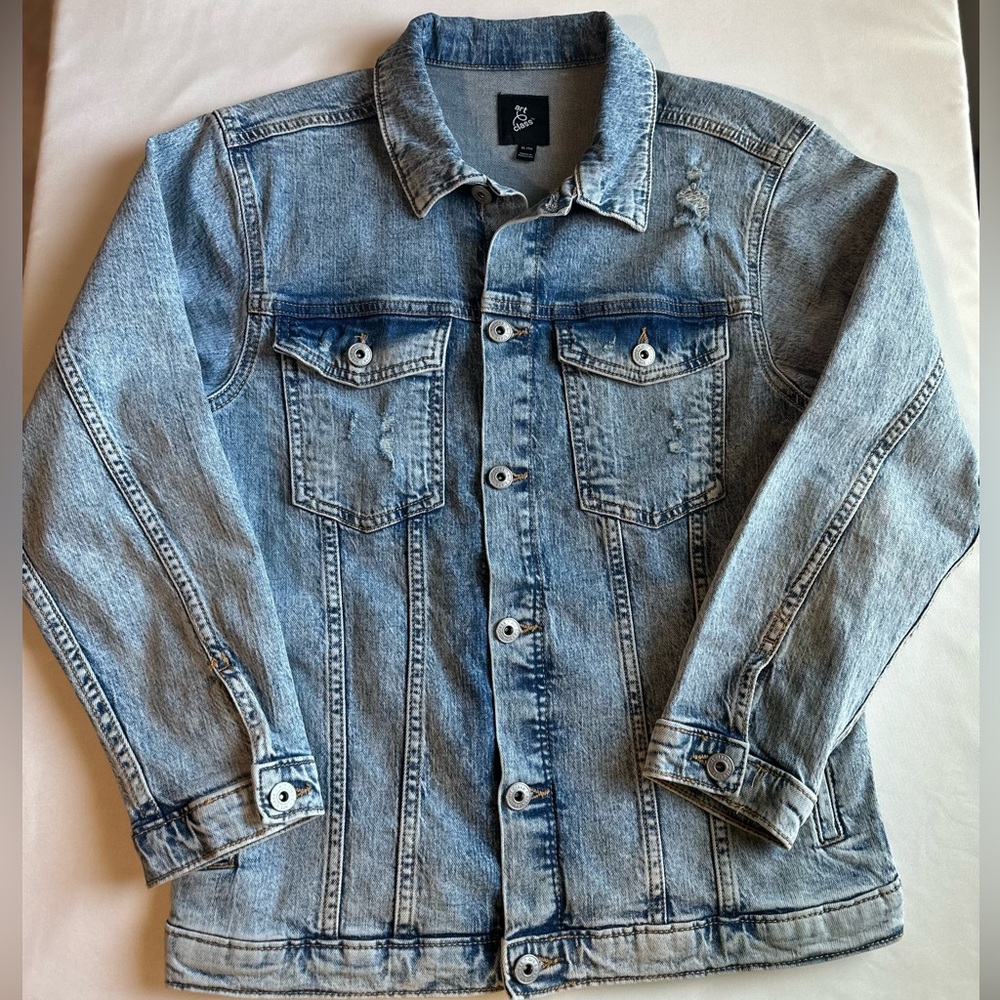 Denim Jacket with Button Closure